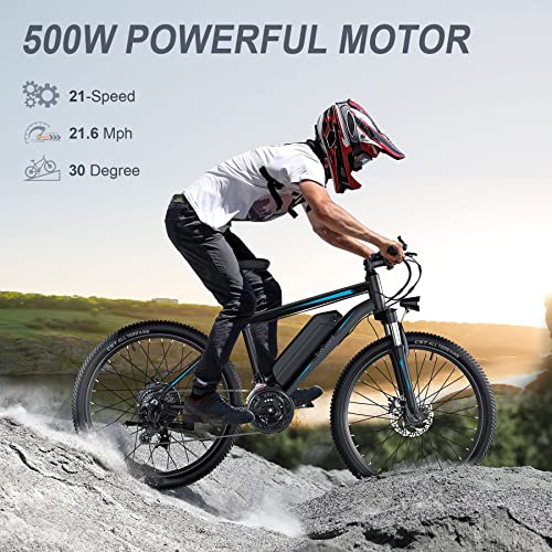 Wooken Electric Bike, Electric Bike for Adults 27.5'' E-Bikes with 500W Motor