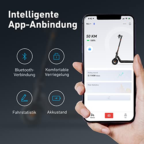 NIU Electric Scooter for Adults - KQi3 Pro with 350W Power, 31 Miles Long Range