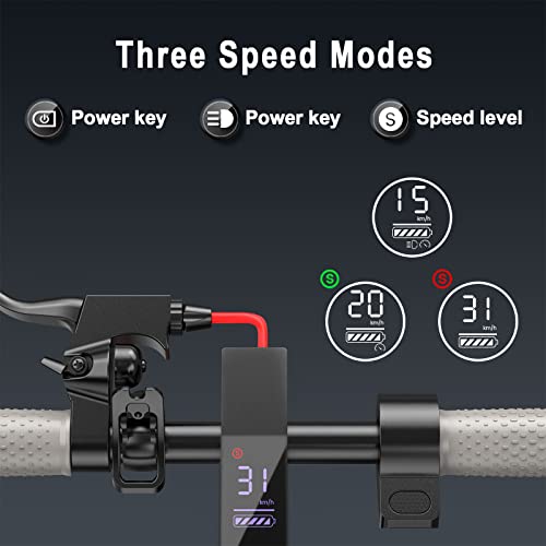 AovoPro ES80 Electric Scooter - 8.5" Solid Tires, 350W Motor, Up to 19 Miles Long-Range