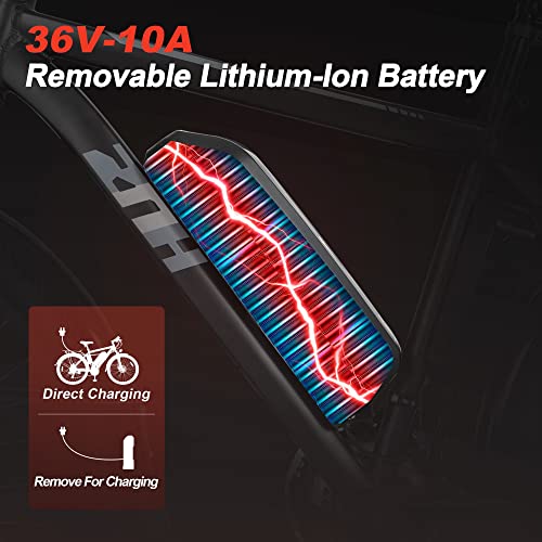 ZNH Electric Bike for Adults,ebike Up to 42 Miles, Mountain Electric Bicycle with Removable Battery