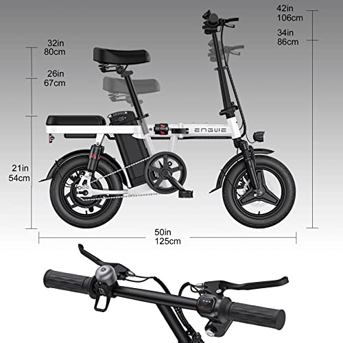 ENGWE Electric Bike for Adults Teens, 14" Fat Tire City Commuter Ebike