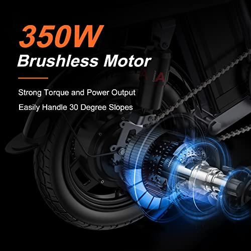 ENGWE Electric Bike for Adults Teens, 14" Fat Tire City Commuter Ebike