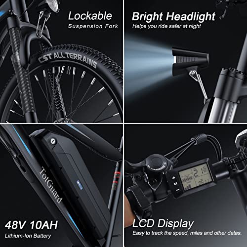 Wooken Electric Bike, Electric Bike for Adults 27.5'' E-Bikes with 500W Motor