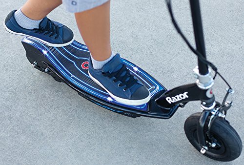 Razor E100 Glow Electric Scooter for Kids Age 8+, LED Light-Up Deck