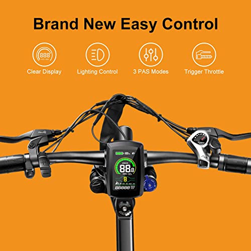 Jasion EB5 Electric Bike for Adults with 360Wh Removable Battery, 40Miles 20MPH