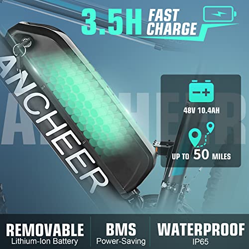 ANCHEER 500W Electric Bike 26'' Gladiator Electric Mountain Bike