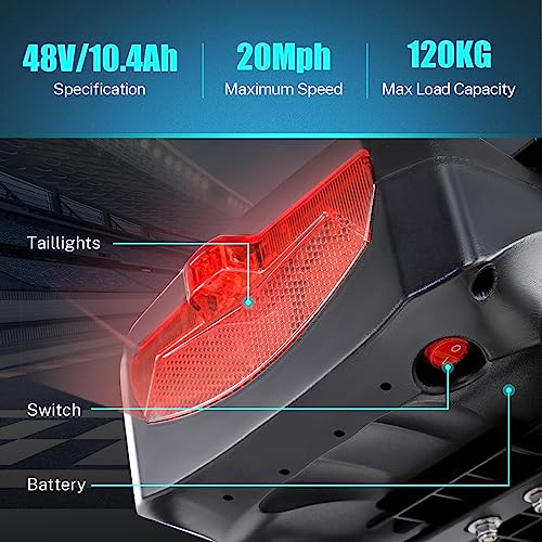 ANCHEER Electric Bike for Adults, EBike with 48V 500Wh Removable Battery