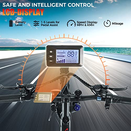 ANCHEER Electric Bike Electric Mountain Bike 500W 26'' Commuter Ebike