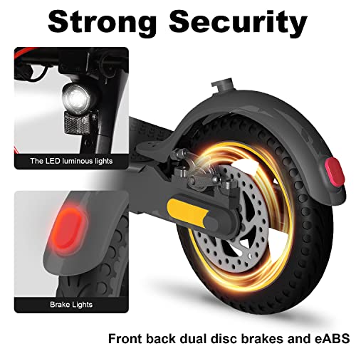 Electric Scooter 500W Motor 10" Solid Tires 19 Miles Long Range for Adults