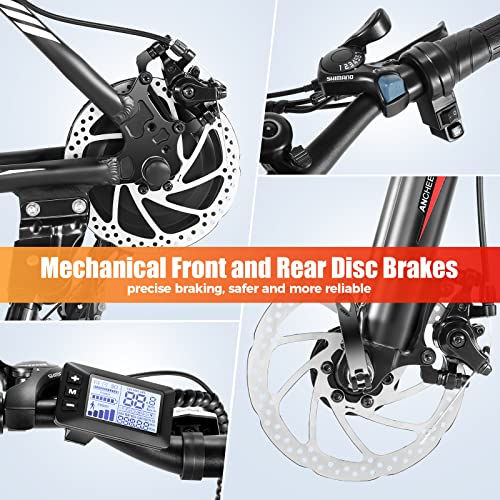 ANCHEER Electric Bike Electric Mountain Bike 500W 26'' Commuter Ebike