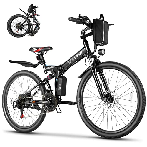 Vivi Electric Bike for Adults 26" Ebike, 500W Folding Electric Bike