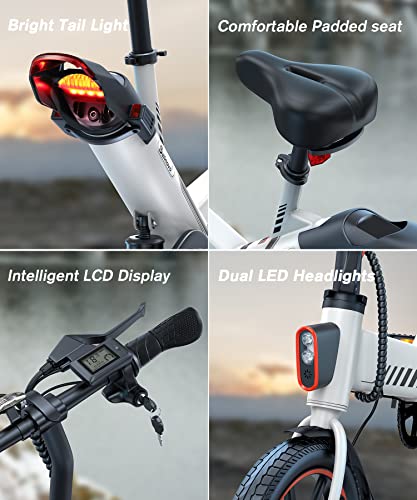 Sailnovo Electric Bike, Electric Bicycle with Upgraded 18.5mph Electric Bikes for Adults