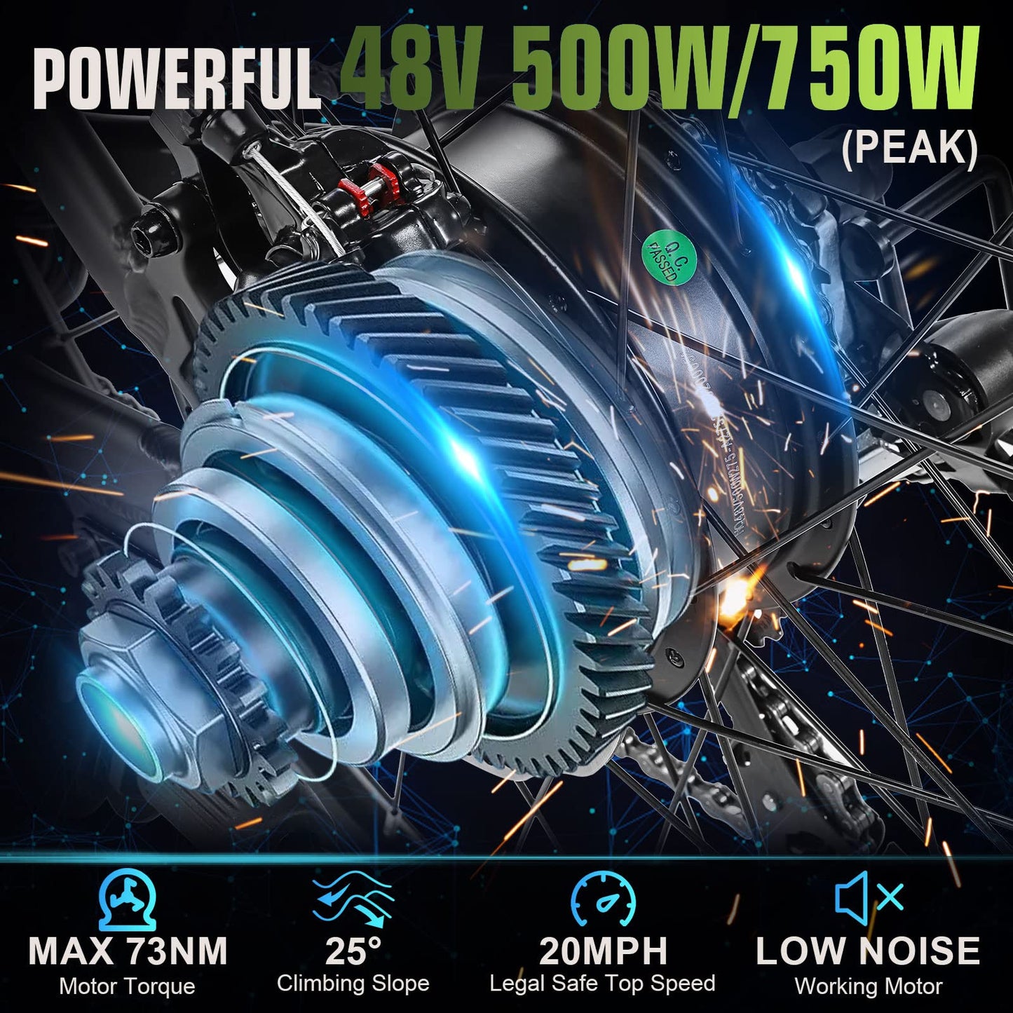 ANCHEER 500W Electric Bike 27.5'' Adults Electric Commuter Bike/Electric Mountain Bike